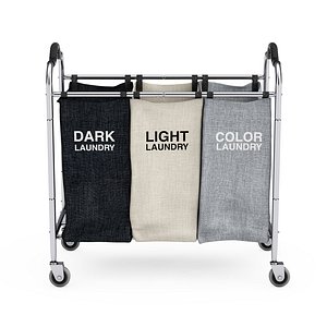 3D model Compartiments Laundry Clothing Separation Trolley Cart Room Service Tool and Equipment