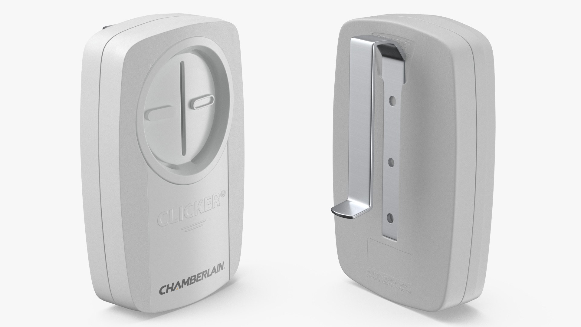 Chamberlain Garage Door Remote White 3D Model - TurboSquid 2276929