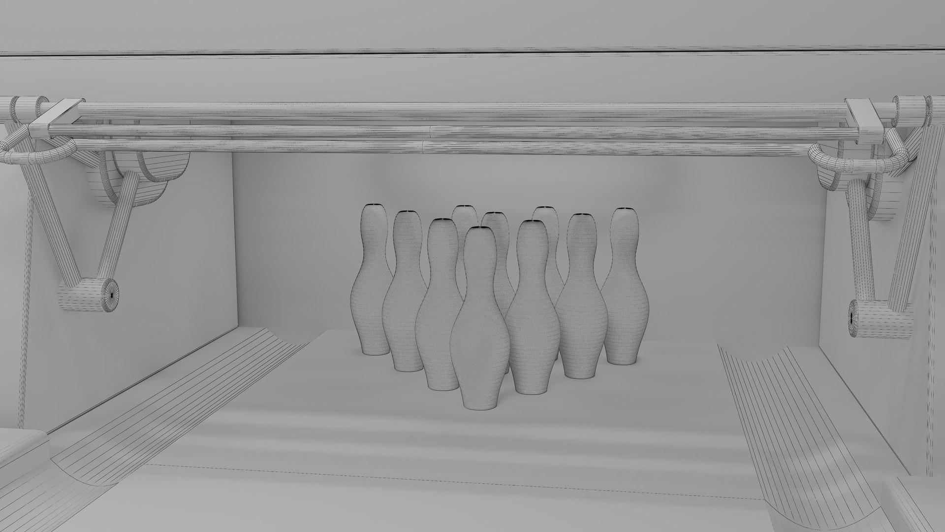 Bowling Center Interior With Furniture 3D - TurboSquid 2282322