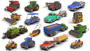 3D model Farm Vehicle Pack