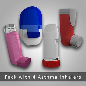 3d asthma inhaler model