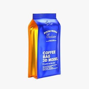 Blue Coffee Bag 3D model