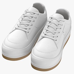 3D Prop Casual Shoes Type 02 White Gray and Black model