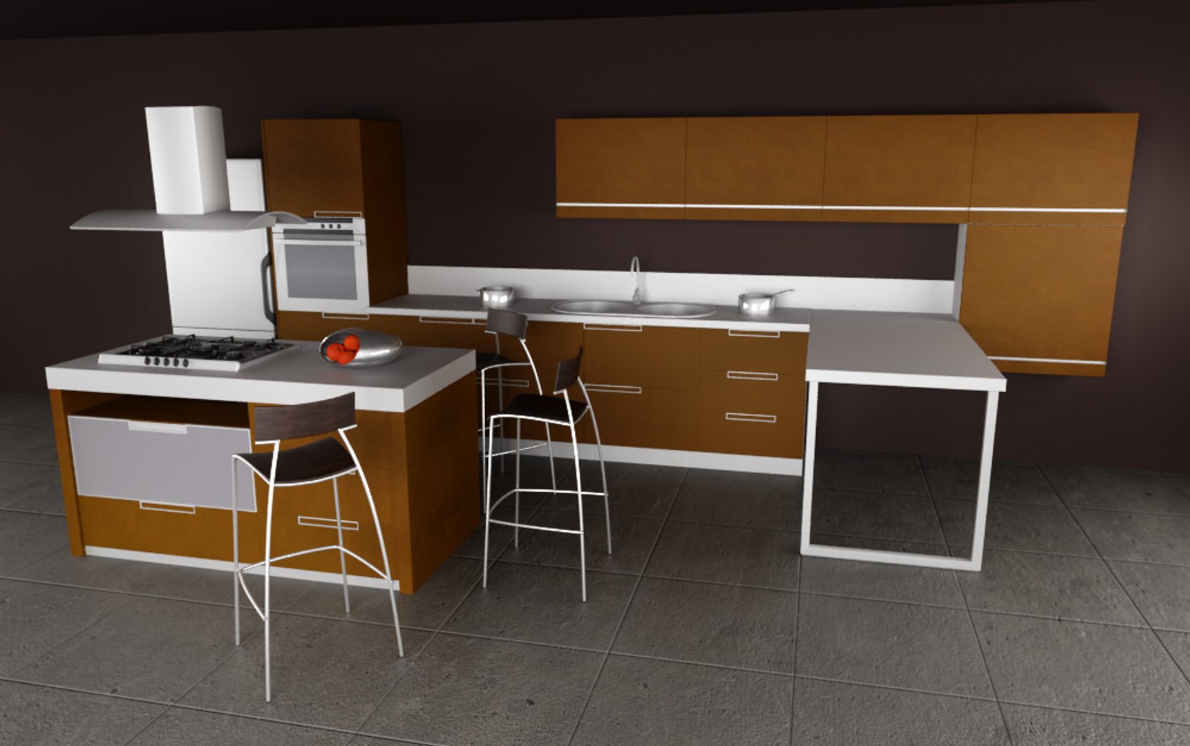 3d Kitchen Set 03