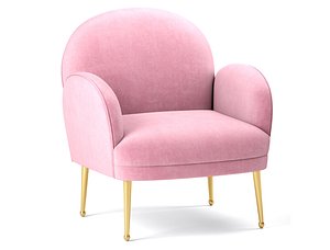 Overstock pink velvet online chair