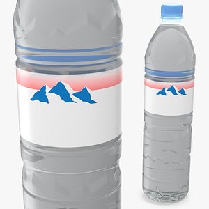 mineral water plastic bottle 3D model