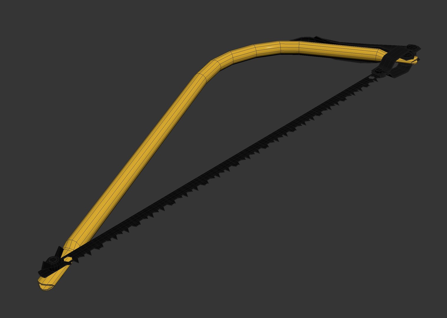 Bow Hand Saw Tool 3D model preview