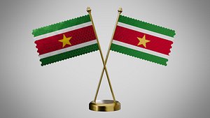 Table  Flag  of Suriname 3D model