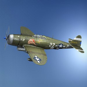3D Republic P-47D Thunderbolt - Squirt II model