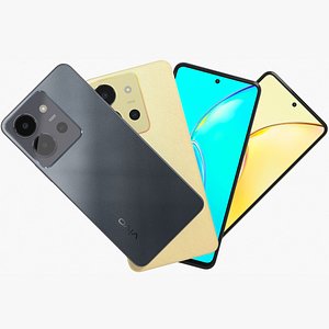 Vivo Y36 Black and Gold 3D model