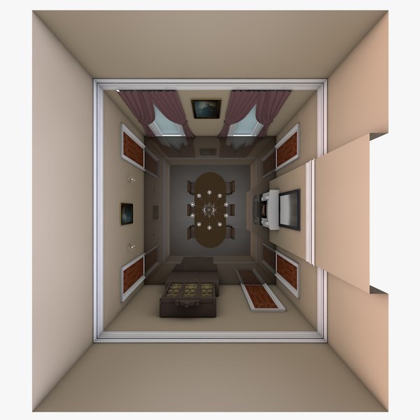 white house dinning room 3D model
