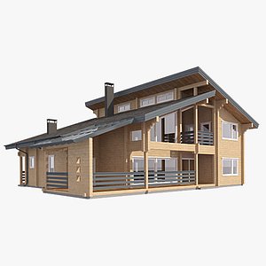 log house 3d model