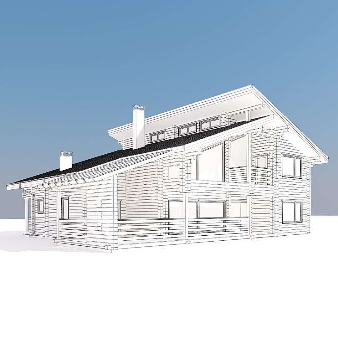 Log House 3d Model