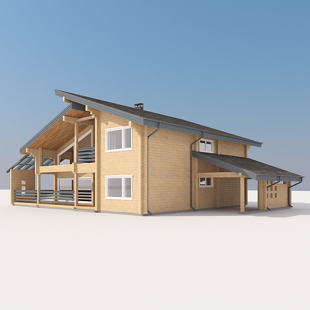 Log House 3d Model