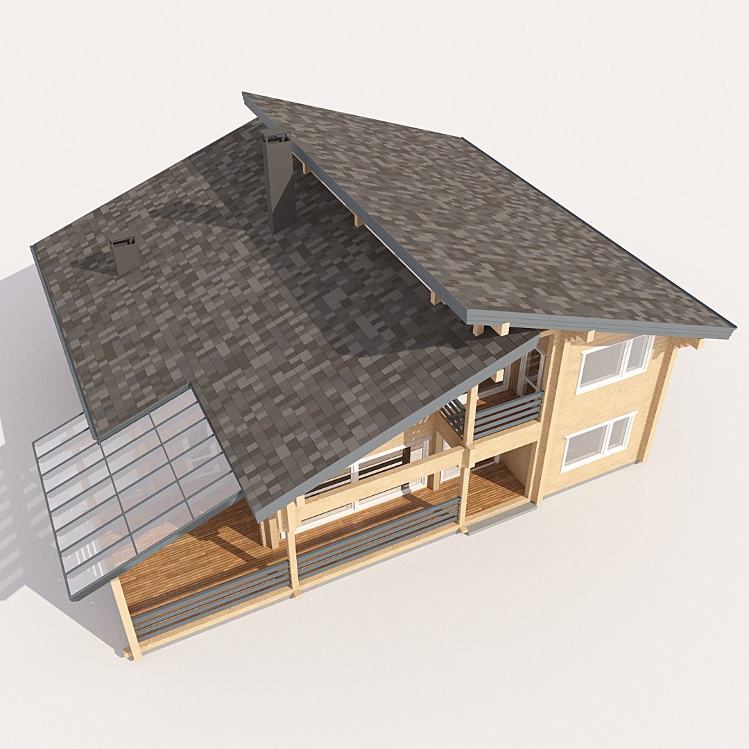 Log House 3d Model