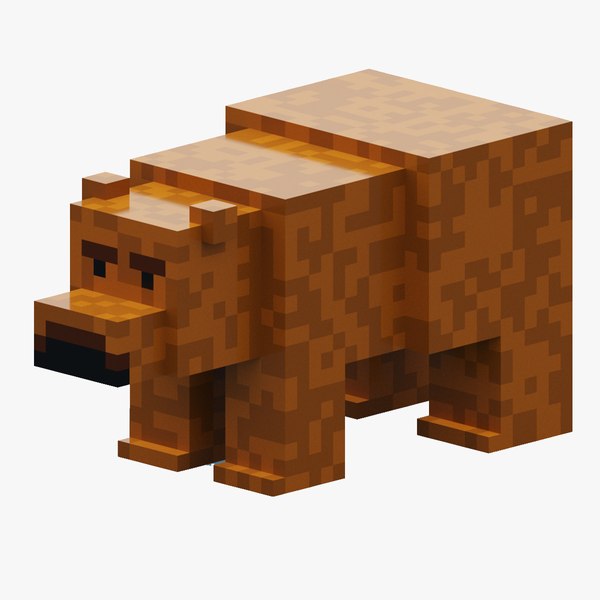 modelo 3d Minecraft Grizzly Bear TurboSquid 2090057