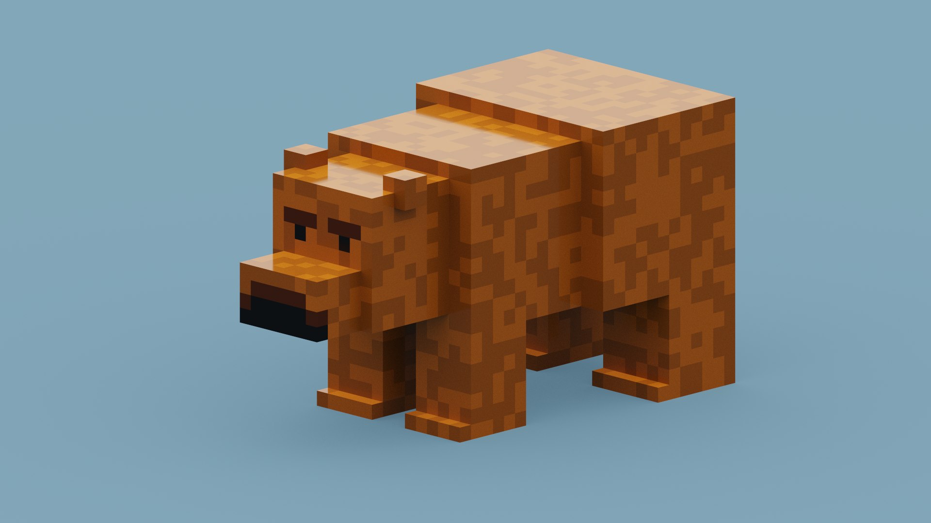 modelo 3d Minecraft Grizzly Bear TurboSquid 2090057