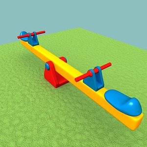 kids seesaw 3d model