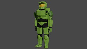 Master Chief Halo low poly