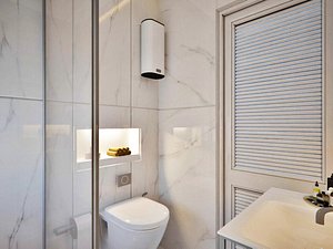 3d model of bathroom modern
