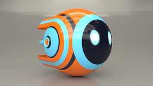 3D Cute Robot Head