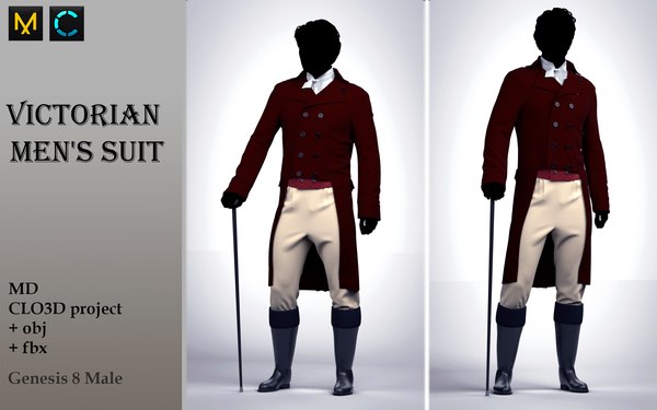 Victorian Mens Suit 3D model TurboSquid 1986324