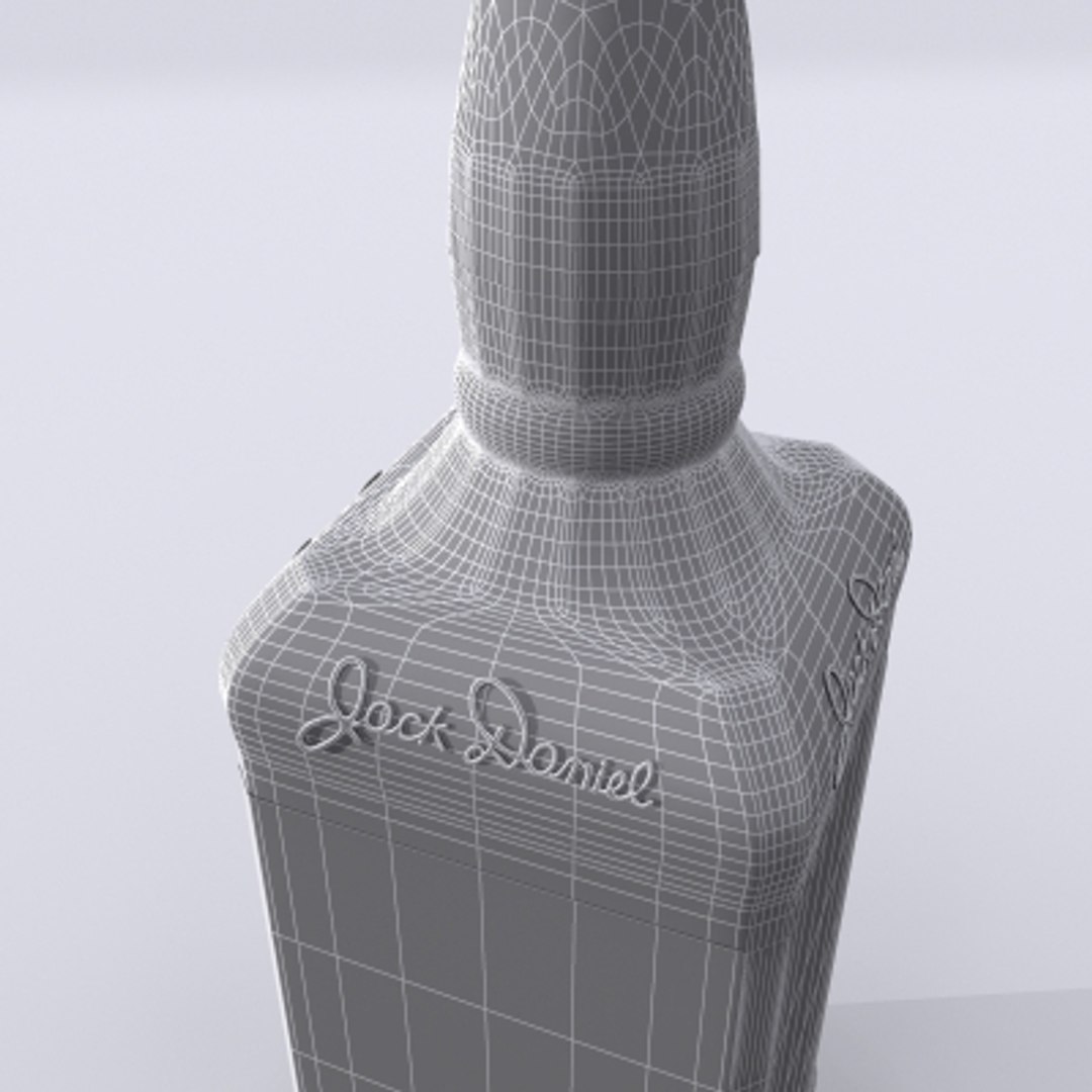3d Jack Daniels Bottle Glass Model