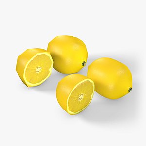 3d model lemon cut