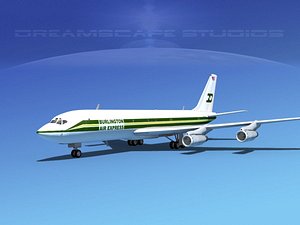 707-320 airlines boeing 707 3d dwg