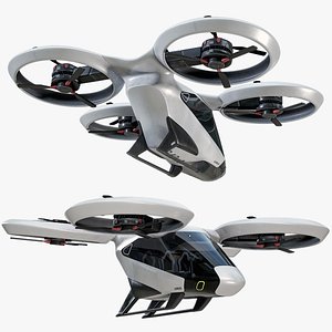 Flying Taxi Airbus Aero Rigged PBR