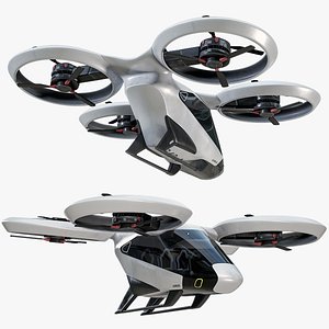 Flying Taxi Airbus Aero Rigged PBR