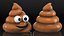 3D Poop Emoji Smiling Set model