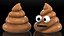 3D Poop Emoji Smiling Set model