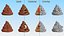 3D Poop Emoji Smiling Set model