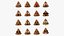 3D Poop Emoji Smiling Set model