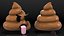 3D Poop Emoji Smiling Set model