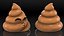 3D Poop Emoji Smiling Set model