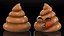 3D Poop Emoji Smiling Set model