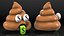 3D Poop Emoji Smiling Set model