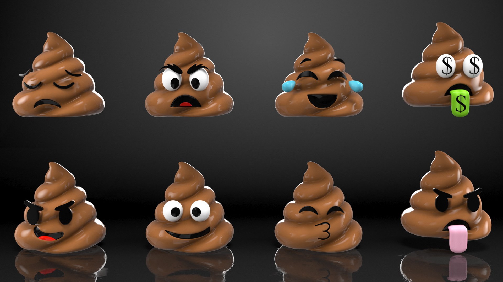 3D Poop Emoji Smiling Set model https://p.turbosquid.com/ts-thumb/Pq/ey7vd6/vw/poopemojismilingset3dsmodel115/jpg/1635427000/1920x1080/fit_q87/0578527568cda8042b9396606c2602f65b83f2c1/poopemojismilingset3dsmodel115.jpg