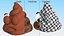3D Poop Emoji Smiling Set model