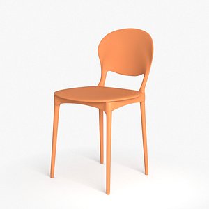 Coral Modern Plastic Chair 3D model