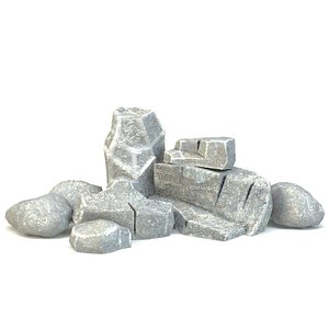 Stones Pack Low-poly 3D model
