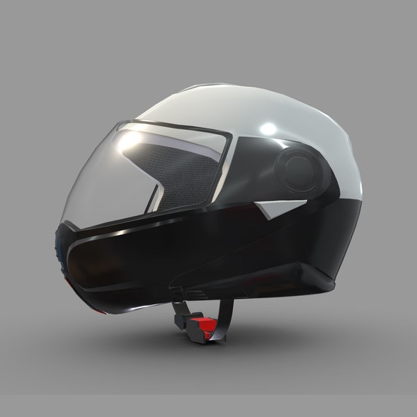 3D Motorcycle Helmet Low Poly PBR Realistic