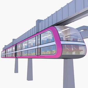 3D Elevated train concept 2024 model