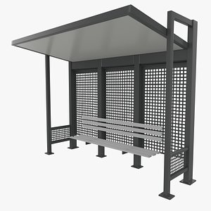 Urban Bus Station 3D model
