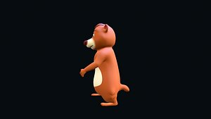 Toon Bear Animated 3D model