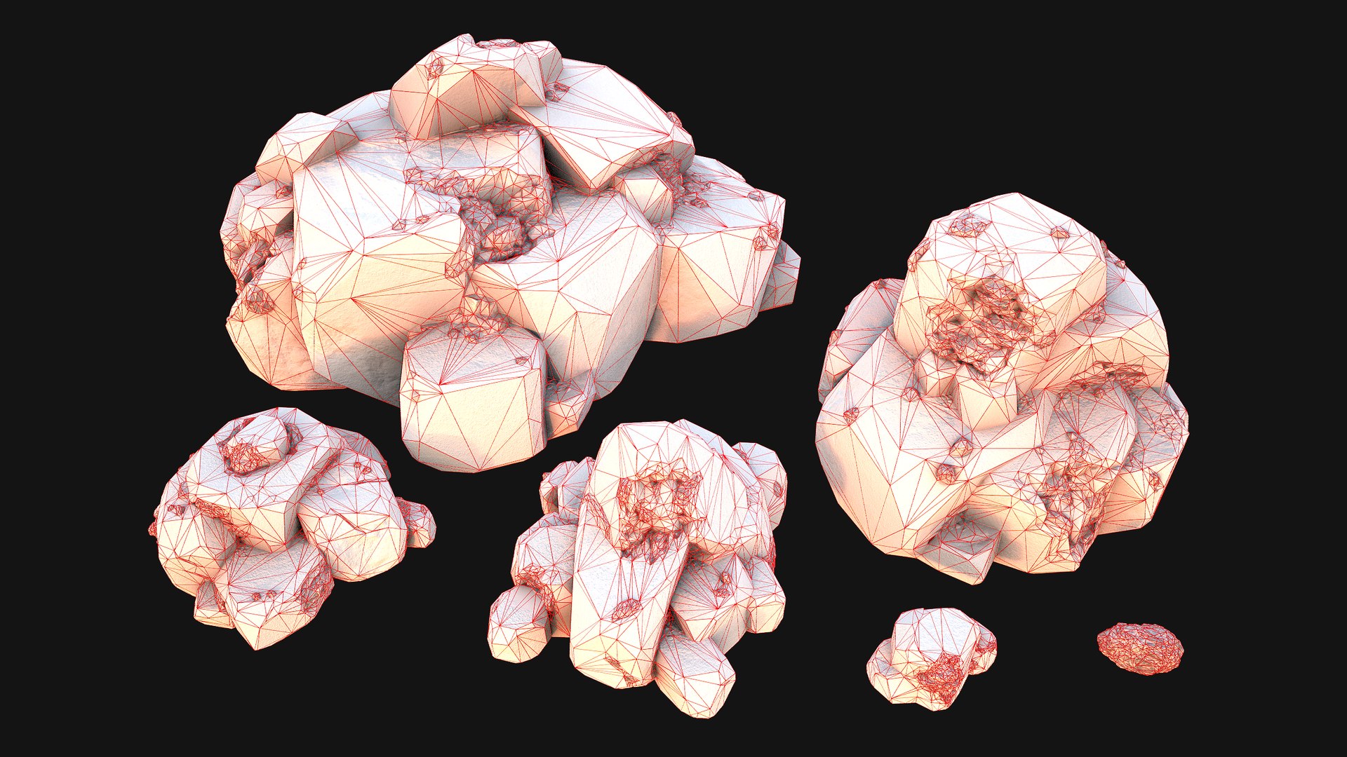 Iron Ore Rocks And Stones Set 3D Model - TurboSquid 2290378