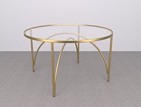 Giovanna glass and brass coffee table