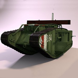 british mark v tank 3d model